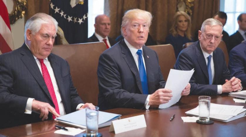 Mattis ve Tillerson’dan, Trump’a destek!