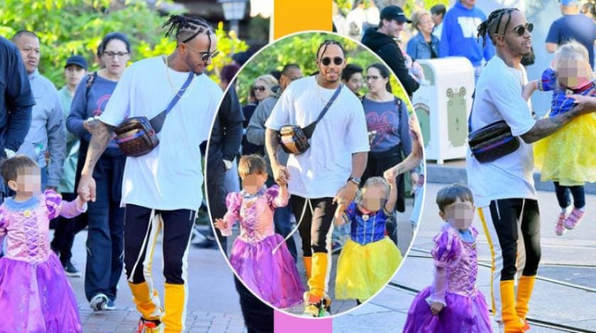 Formula 1 pilotu Hamilton yeğeni ile Disneyland’da
