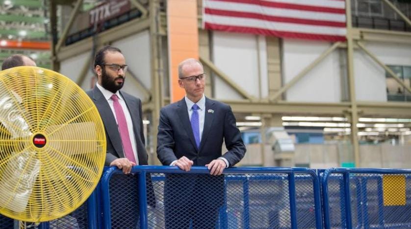 Veliaht Prens, Boeing uçak şirketini ziyaret etti