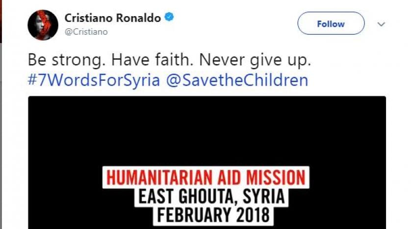 Ronaldo’dan Suriyeli çocuklara destek