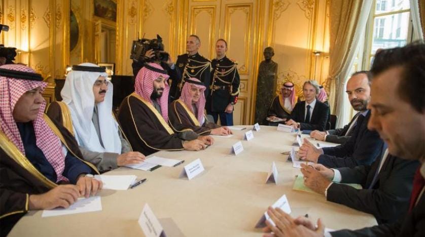 Suudi Arabistan Veliaht Prensi, Fransa Başbakanı ile bir araya geldi