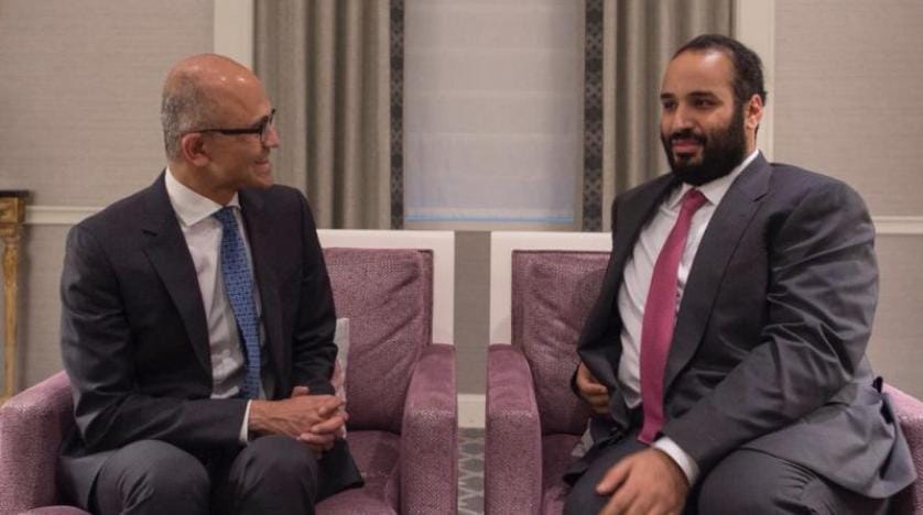 Veliaht Prens Microsoft CEO’su ile işbirliği konularını görüştü