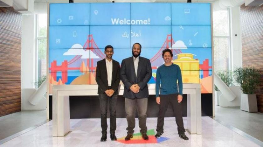 Veliaht Prens, Google şirketini ziyaret etti
