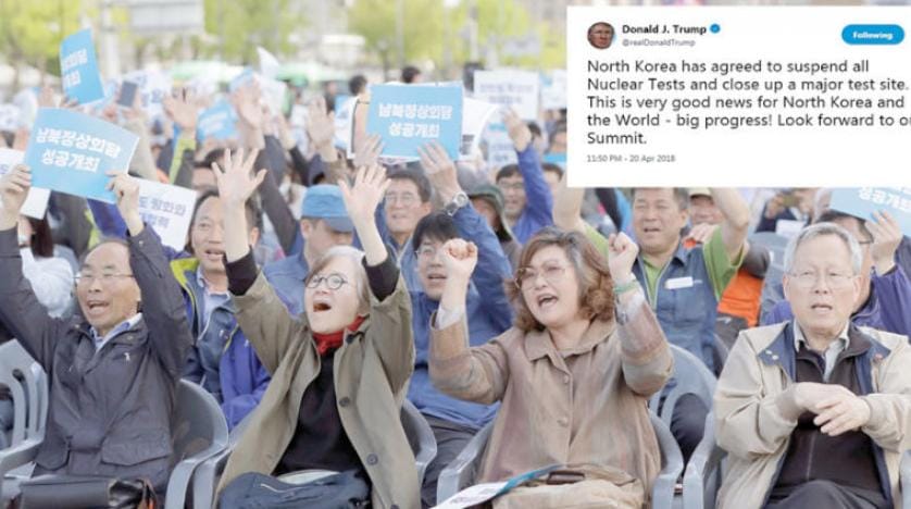 Trump, Kuzey Kore’yi tebrik etti