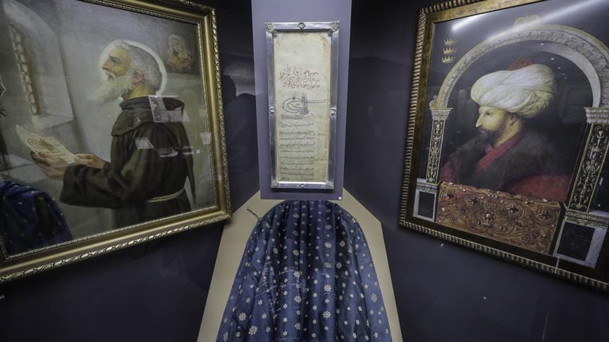 ‘Fatih’in Ahidnamesi’ 555 yıldır manastırda korunuyor