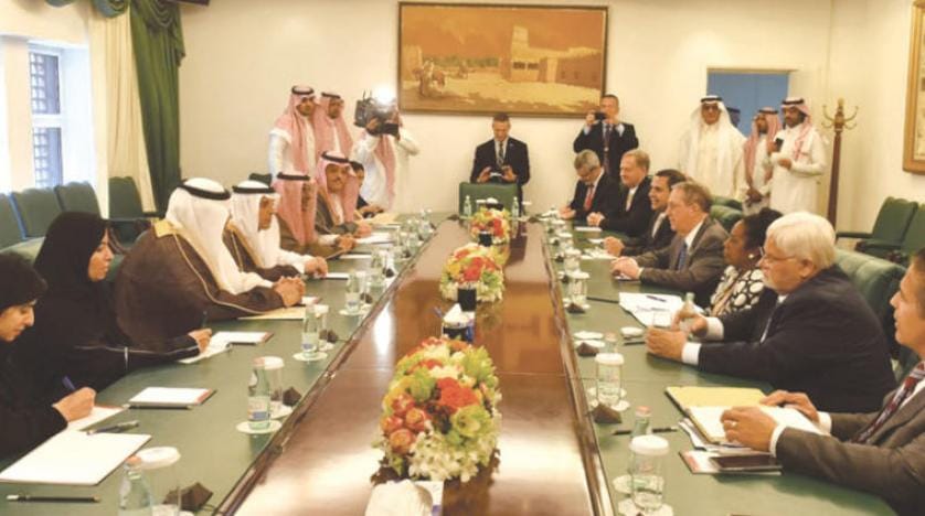 Suudi Arabistan Dışişleri Bakanı, ABD heyeti ile bir araya geldi