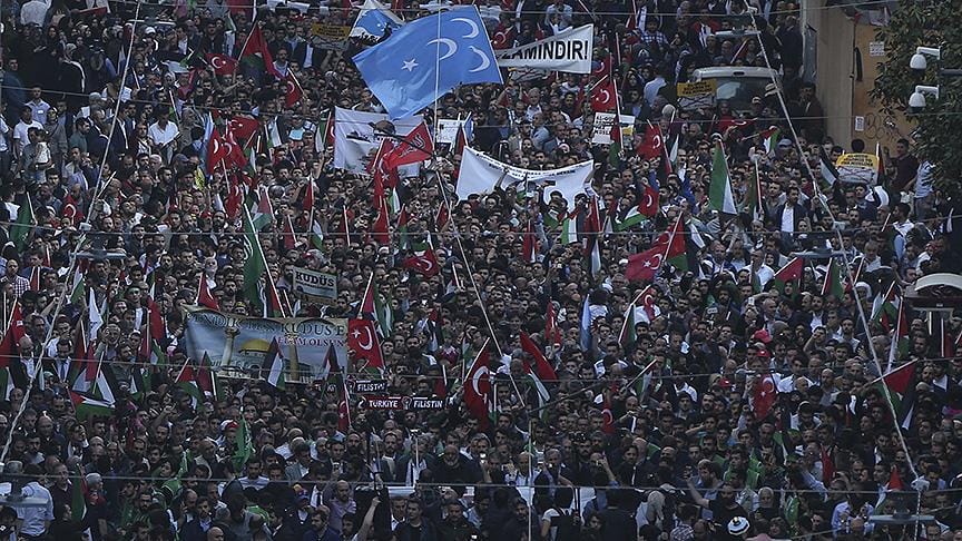 İstanbul’da İsrail ve ABD protestosu