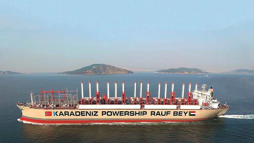 Türk enerji gemisi Sudan’da elektrik üretimine başladı