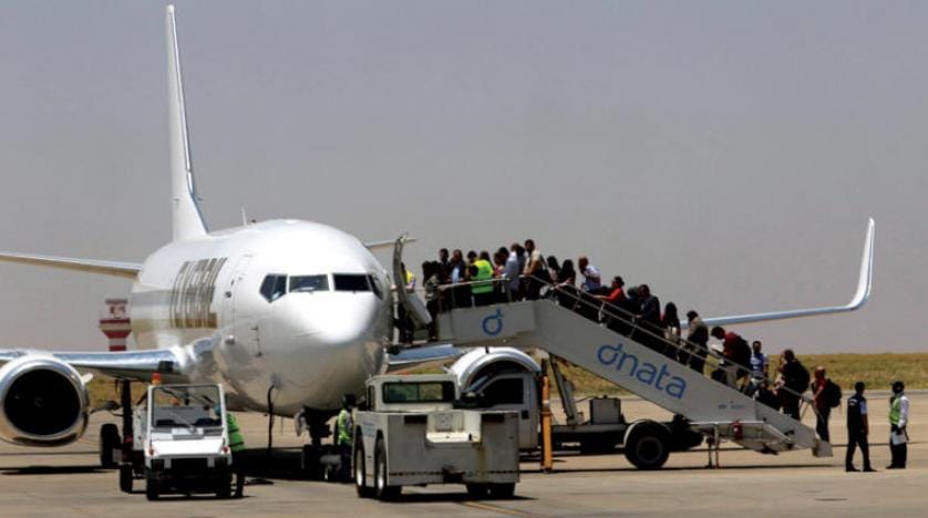 Fly Erbil’e ait ilk uçak Erbil Havaalanı’na indi