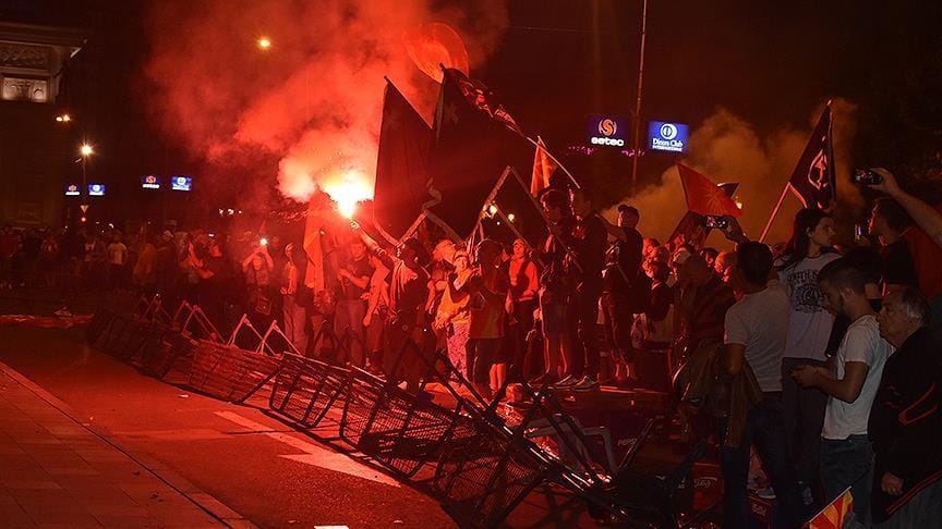 Makedonya’da ‘ismimizi vermeyiz’ protestosu