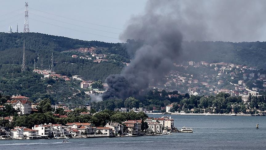Beykoz’da film platosunda yangın
