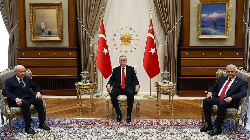 Cumhurbaşkanı Erdoğan, Bahçeli’yi kabul etti