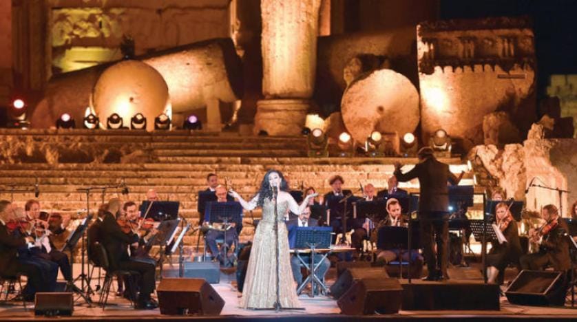 ‘Baalbek Festivali’ için yapılan görkemli açılışta Ümmü Gülsüm anıldı