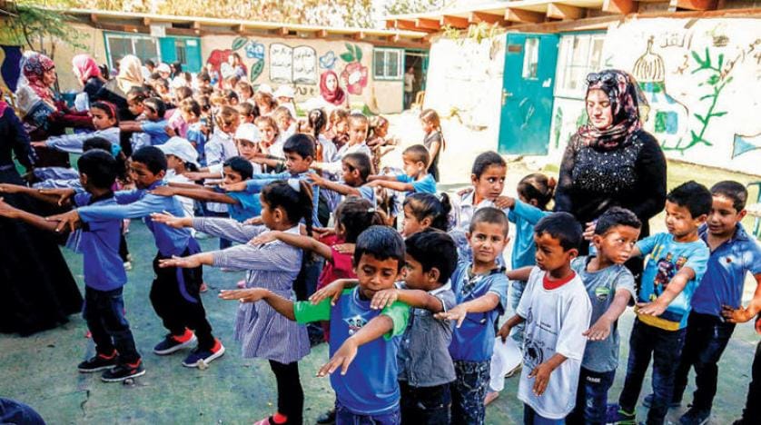 Filistin yönetimi, istisnai olarak el-Han el-Ahmer’de yeni eğitim-öğretim yılını başlattı