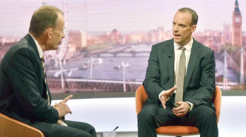 Dominic Raab: İngiltere Brexit faturasını ödemek istemiyor
