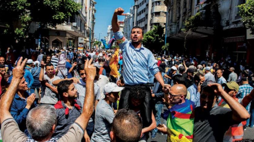 Kazablanka’da aktivistlerden protesto yürüyüşü