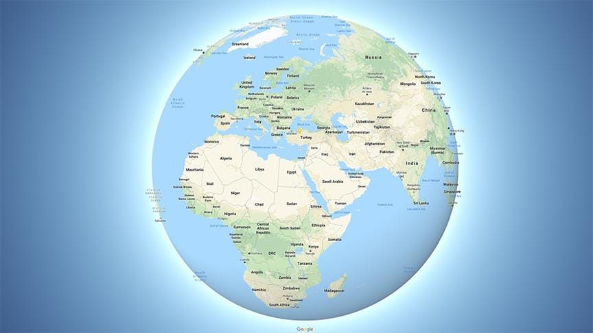 Google Dünya’yı artık küre olarak gösteriyor