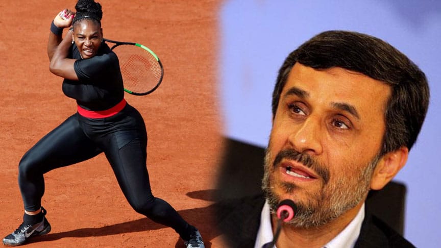 Ahmedinejad Serena Williams’ın kıyafetiyle meşgul!