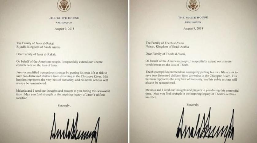 Trump’tan, Massachusetts’te boğulan Suudi öğrencilerin ailelerine taziye dileği