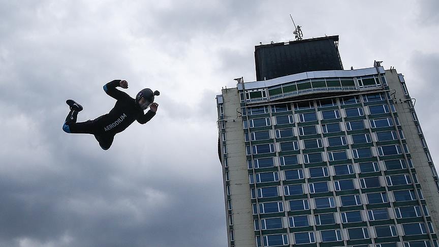 Taksim’de serbest uçuş heyecanı