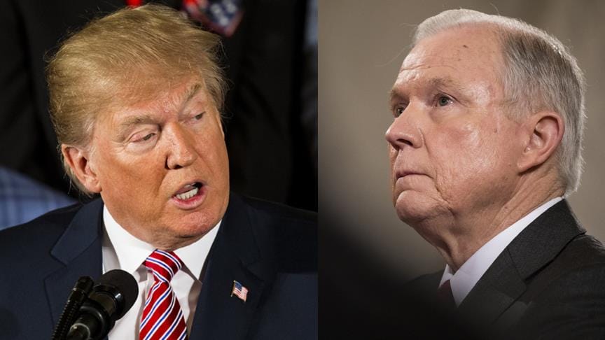 Trump’tan Sessions’a tepki: Benim bir Adalet Bakanım yok