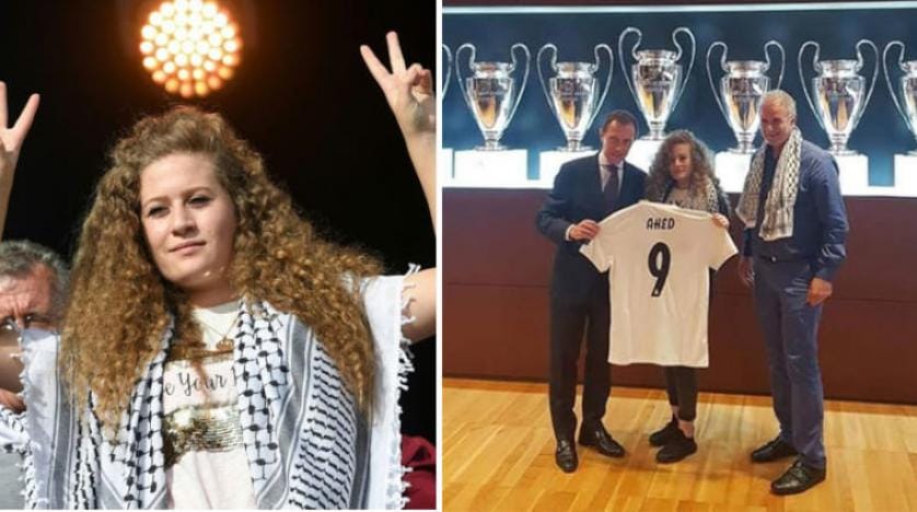 İsrail’dan Ahed et-Tamimi’yi ağırlayan Real Madrid’e sert eleştiri