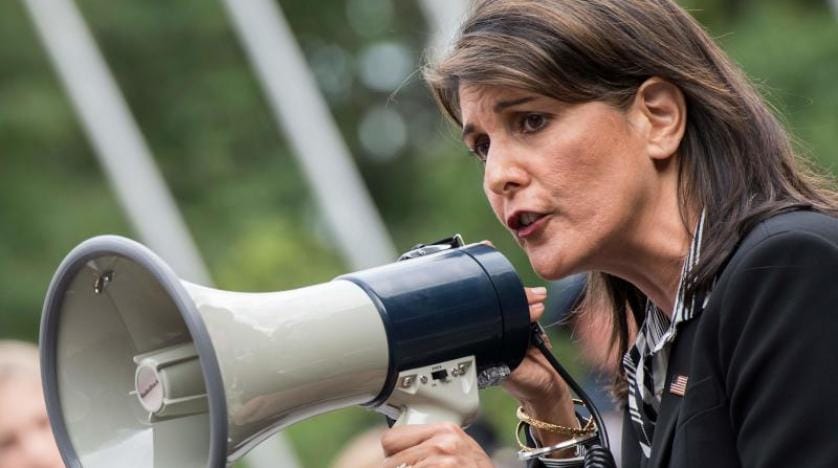 Haley, Maduro karşıtı protesto eylemine katıldı