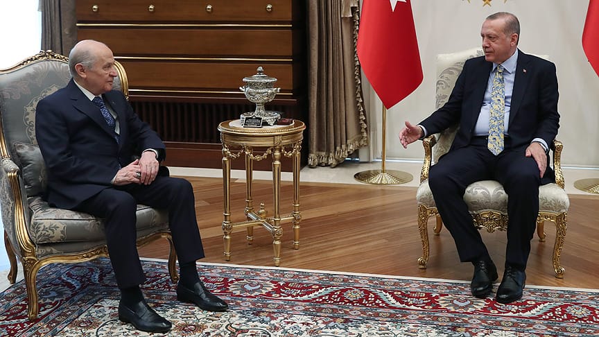 Erdoğan-Bahçeli görüşmesi sona erdi