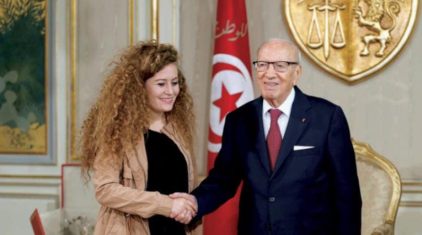 Filistinli aktivist Ahed Tamimi Tunus’ta