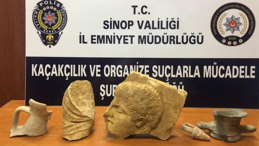 Sinop’ta 2400 yıllık tarihi eserler ele geçirildi