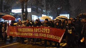 Üsküp’te Yunanistan ile ‘isim sorunu’ protesto edildi