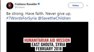 Ronaldo’dan Suriyeli çocuklara destek