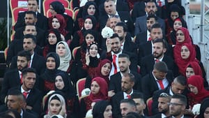 Batı Şeria’da Filistinli 500 çifte toplu düğün töreni