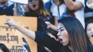 Myanmar’da tutuklu gazetecilere destek gösterisi
