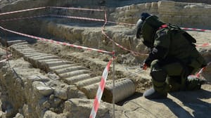 Çanakkale’de patlamamış top mermisi bulundu